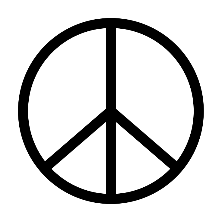 Friedenszeichen; © Von Gerald Holtom (DW: MartínRománMangas) - Peace symbol by Gerald Holtom, https://commons.wikimedia.org/w/index.php?curid=79629734